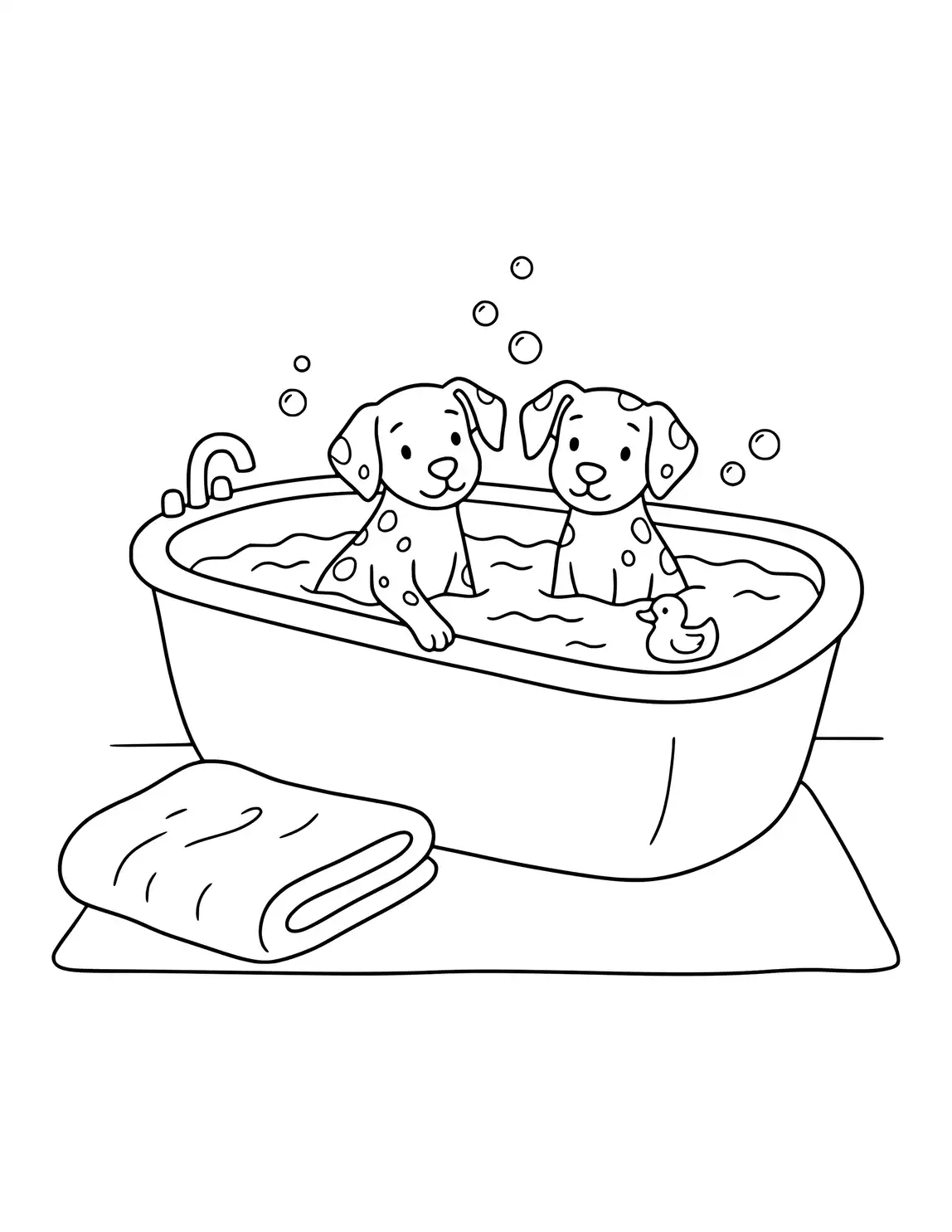 Dalmatiner Welpen Beim Baden