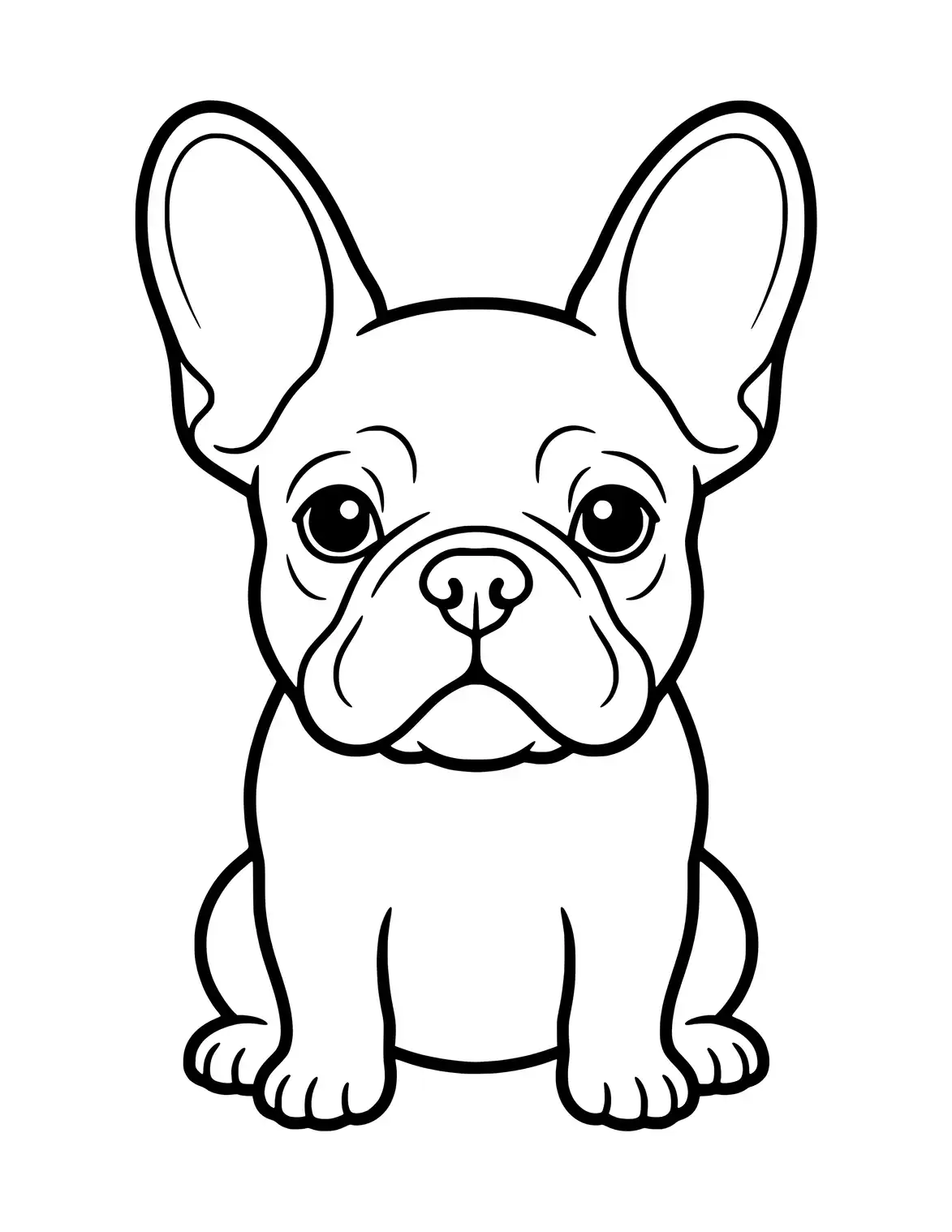 French Bulldog mit großen Ohren.