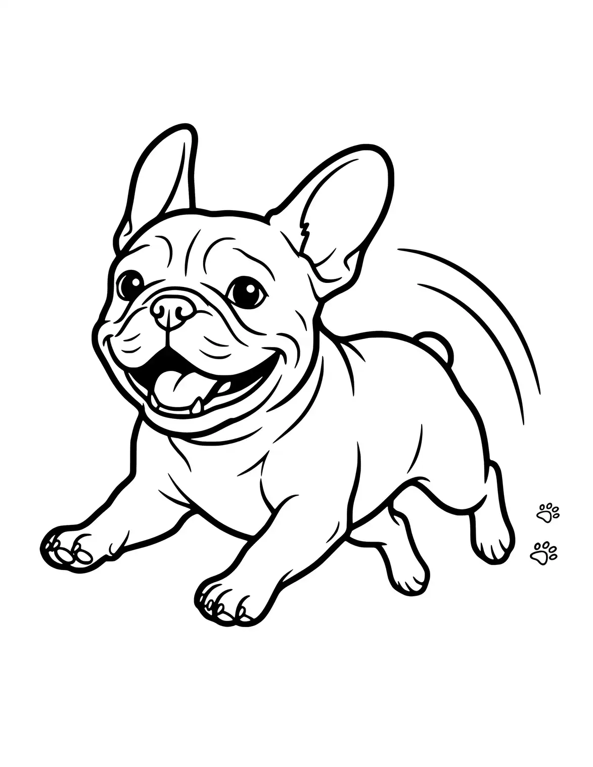 French Bulldog läuft fröhlich.