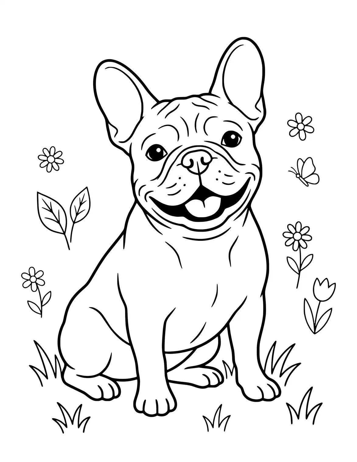 French Bulldog im Garten.